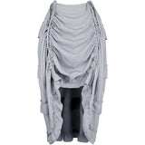 Women's Steampunk Skirt Ruffle High Low Outfits Gothic Plus Size Pirate Dress