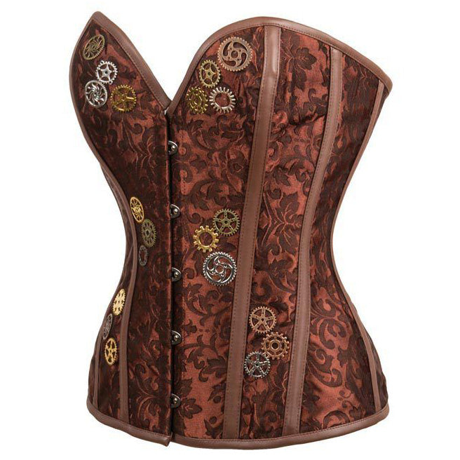 Women's Steampunk Spiral Steel Boned Vintage Retro Corset Tops Bustier