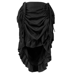 Women's Steampunk Victorian Skirt Pirate Ruffle High Low Skirts Cosplay Costume