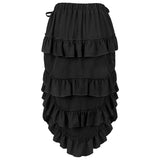 Women's Steampunk Victorian Skirt Pirate Ruffle High Low Skirts Cosplay Costume