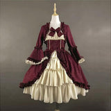 Women's Victorian Gown French Lolita Dress Princess Costume Renaissance Dress Flare Sleeve Court Cosplay