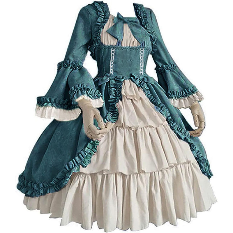 Women's Victorian Gown French Lolita Dress Princess Costume Renaissance Dress Flare Sleeve Court Cosplay