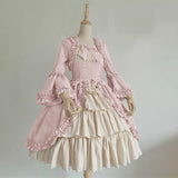Women's Victorian Gown French Lolita Dress Princess Costume Renaissance Dress Flare Sleeve Court Cosplay