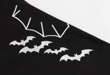 Women's Vintage Bat Print Halloween A-Line Swing Costume Dress