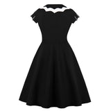 Women's Vintage Bat Print Halloween A-Line Swing Costume Dress