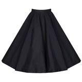 Women's Vintage Knee Length Flare Floral A Line Pleated Skirt