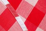 Women's Vintage Pink Plaid Dress Spaghetti Strap Gingham A-line Swing Cocktail Party Dresses