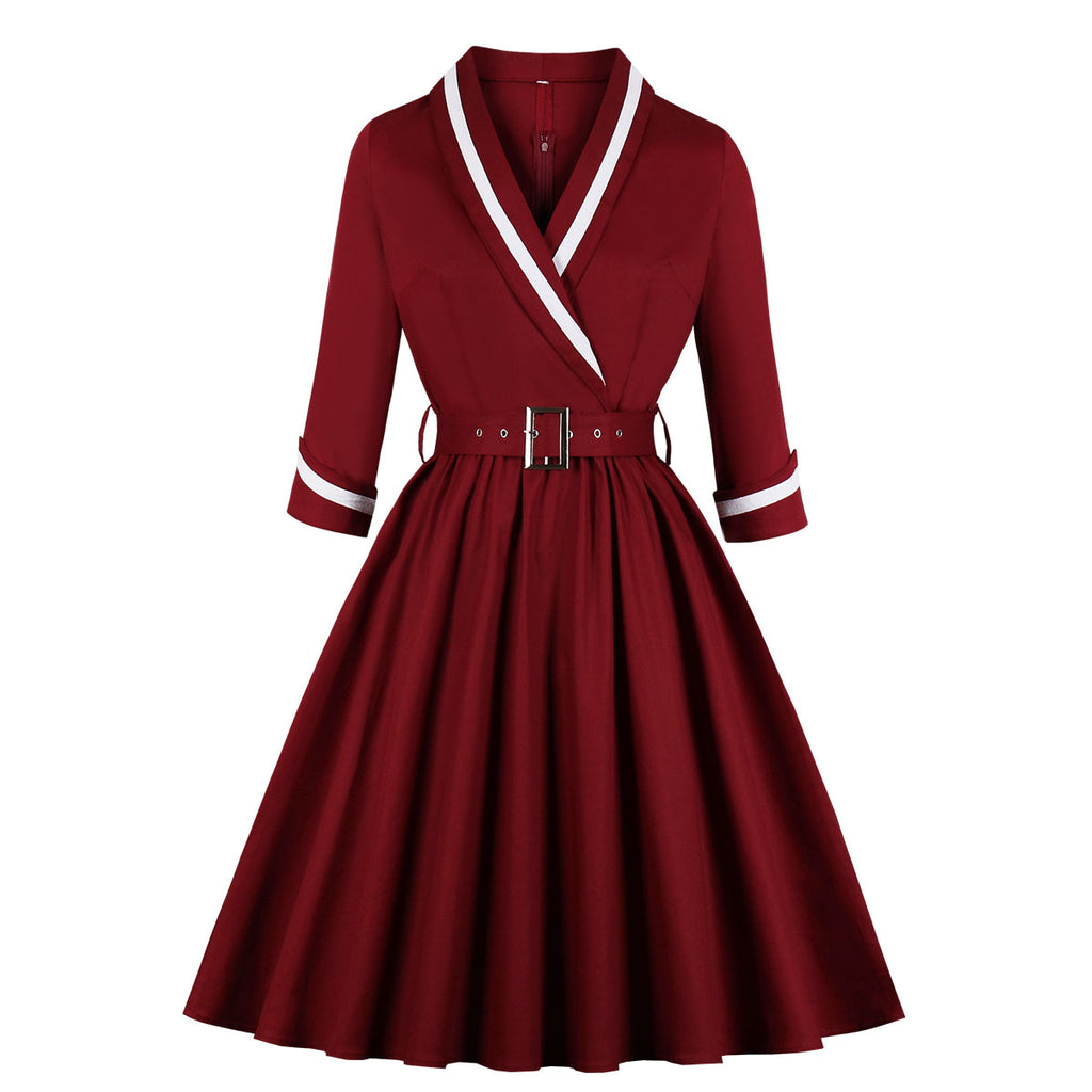 Women's Vintage Polka Dot 1950s Retro Rockabilly Swing Dresses