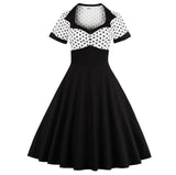 Women's Vintage Polka Dot 1950s Retro Rockabilly Swing Tea Dresses
