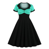 Women's Vintage Polka Dot 1950s Retro Rockabilly Swing Tea Dresses