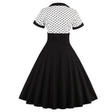 Women's Vintage Polka Dot 1950s Retro Rockabilly Swing Tea Dresses