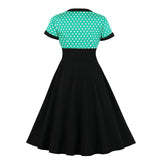 Women's Vintage Polka Dot 1950s Retro Rockabilly Swing Tea Dresses