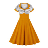 Women's Vintage Polka Dot 1950s Retro Rockabilly Swing Tea Dresses