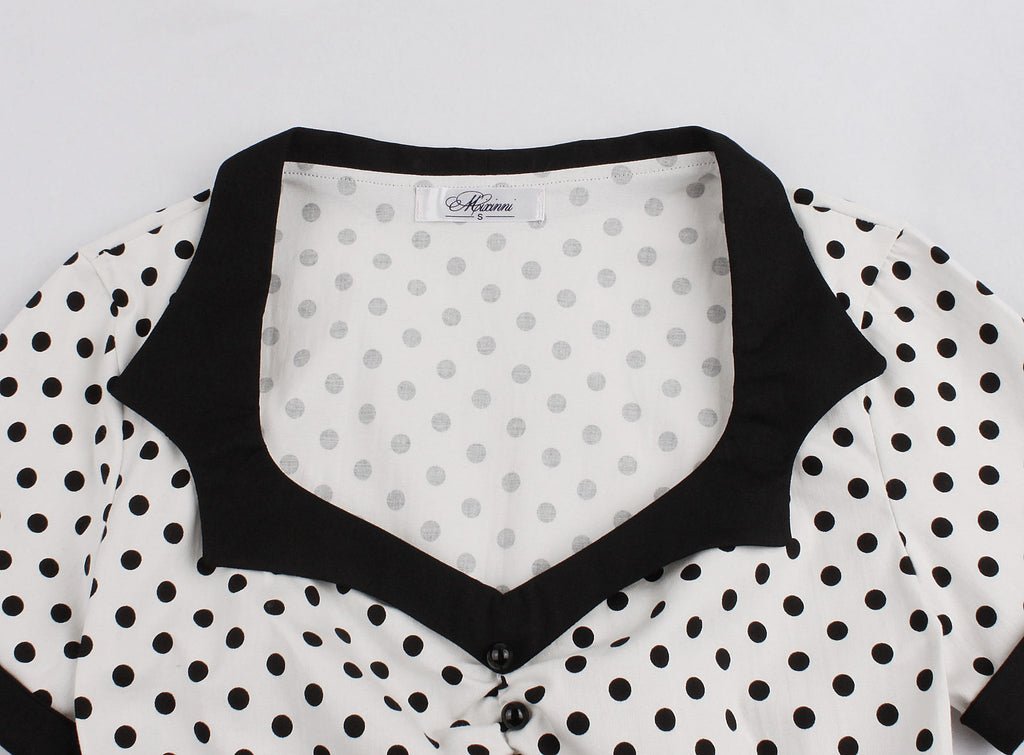 Women's Vintage Polka Dot 1950s Retro Rockabilly Swing Tea Dresses