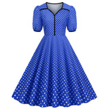 Women's Vintage Retro Polka Audrey Dress 1950s Cocktail Dress