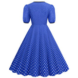 Women's Vintage Retro Polka Audrey Dress 1950s Cocktail Dress