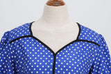 Women's Vintage Retro Polka Audrey Dress 1950s Cocktail Dress