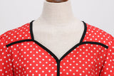 Women's Vintage Retro Polka Audrey Dress 1950s Cocktail Dress