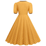 Women's Vintage Retro Polka Audrey Dress 1950s Cocktail Dress