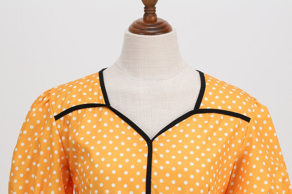 Women's Vintage Retro Polka Audrey Dress 1950s Cocktail Dress
