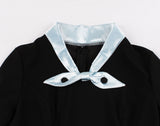 Women's Vintage Short Sleeve A Line Midi Summer Dress with Belt