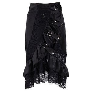 Women's Vintage Steampunk Goth Lace Skirt