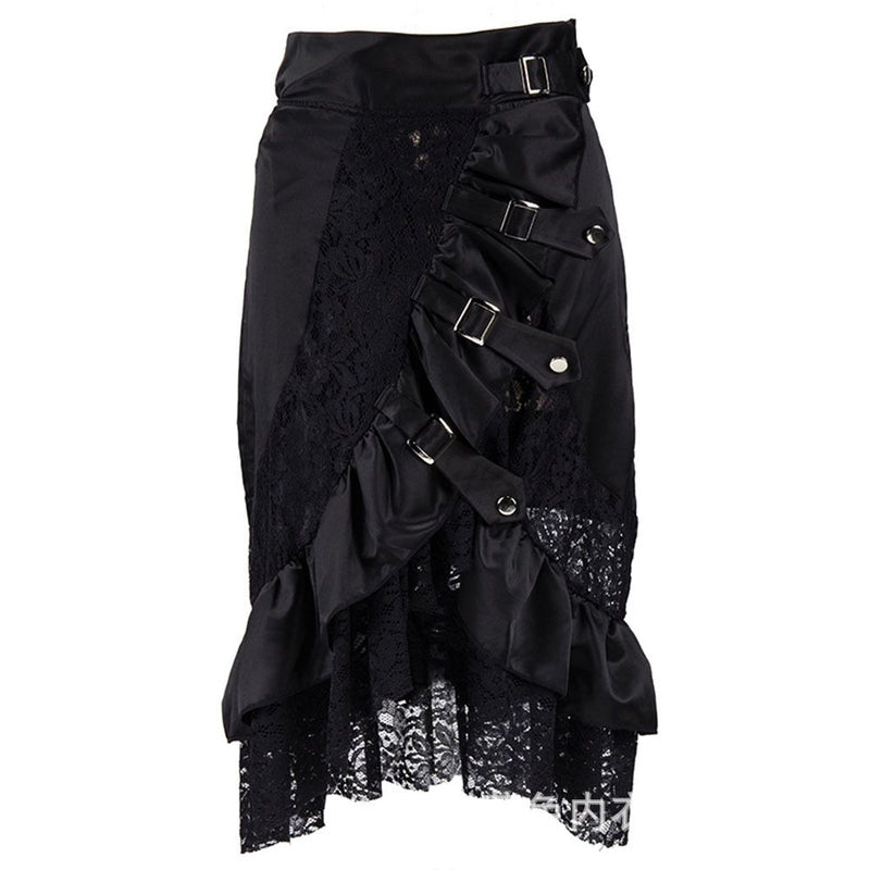Women's Vintage Steampunk Goth Lace Skirt