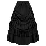 Women's Vintage Stripes Gothic Victorian Skirt Renaissance Style Falda