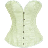 Women's Beautiful Classic Corset Top Satin Overbust Lace Up Waist Trainer