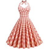 Womens 1950s Princess Cosplay Dress Halter Audrey Hepburn 50's 60's Party Costume Gown