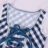 Womens 3Pcs Oktoberfest Halloween German Bavarian Velvet Dirndl Dress