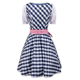 Womens 3Pcs Oktoberfest Halloween German Bavarian Velvet Dirndl Dress