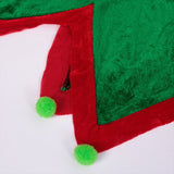 Womens 4 PCS Christmas Elf Holiday Costumes Dress and Hat sock for Women