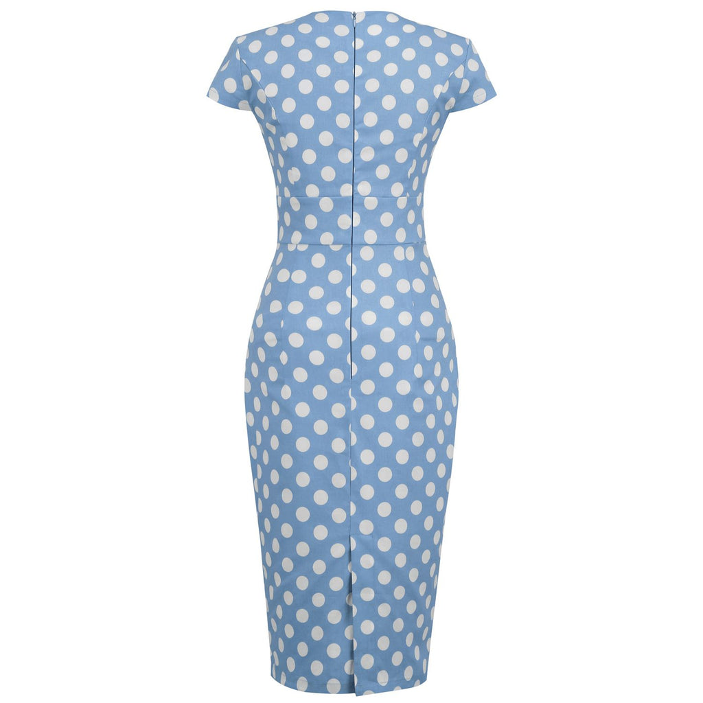 Womens 50s 60s Vintage Pencil Dress Bodycon Cap Sleeve Dress – Hiipps