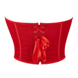 Womens Corset Tops Renaissance Boned Overbust Body Shaper Waist Cincher Bustier