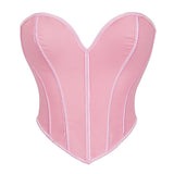 Womens Corset Tops Renaissance Boned Overbust Body Shaper Waist Cincher Bustier