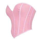 Womens Corset Tops Renaissance Boned Overbust Body Shaper Waist Cincher Bustier