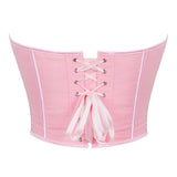 Womens Corset Tops Renaissance Boned Overbust Body Shaper Waist Cincher Bustier