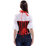 Womens Corsets Stripes Halter Underbust Bustiers Top