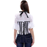 Womens Corsets Stripes Halter Underbust Bustiers Top