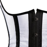 Womens Corsets Stripes Halter Underbust Bustiers Top