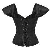 Womens Costume Princess Rushed Sleeve Bustier Corset Top