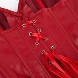 Womens Leather Corset Bustier Halloween Steampunk Corsets