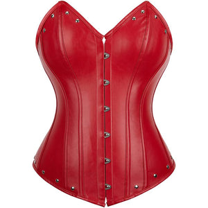Womens Leather Corset Bustier Halloween Steampunk Corsets