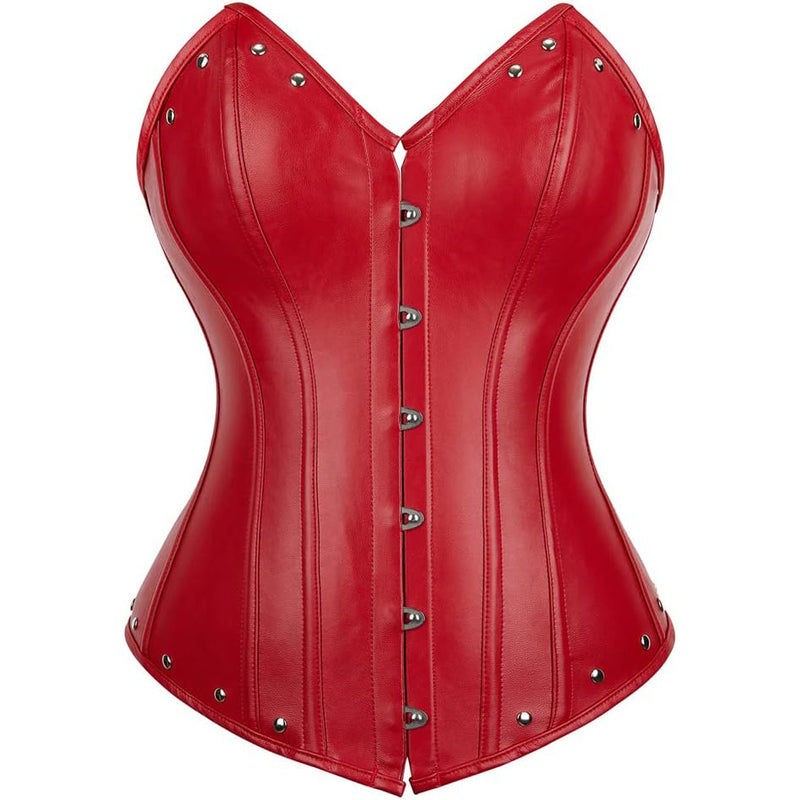 Womens Leather Corset Bustier Halloween Steampunk Corsets