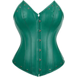 Womens Leather Corset Bustier Halloween Steampunk Corsets