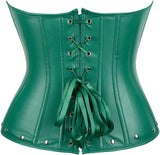 Womens Leather Corset Bustier Halloween Steampunk Corsets