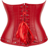 Womens Leather Corset Bustier Halloween Steampunk Corsets