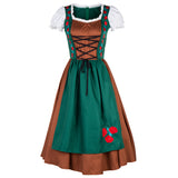 Womens Oktoberfest Costume Adults German Dirndl Bavarian Beer Dress