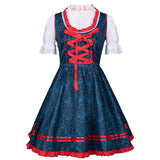 Womens Oktoberfest Dress Costume German Dirndl Dress 2 Pieces for Bavarian Carnival